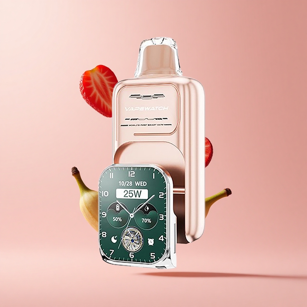Strawberry Banana JNR VapeWatch 30K Puffs 19mL Dual Mesh