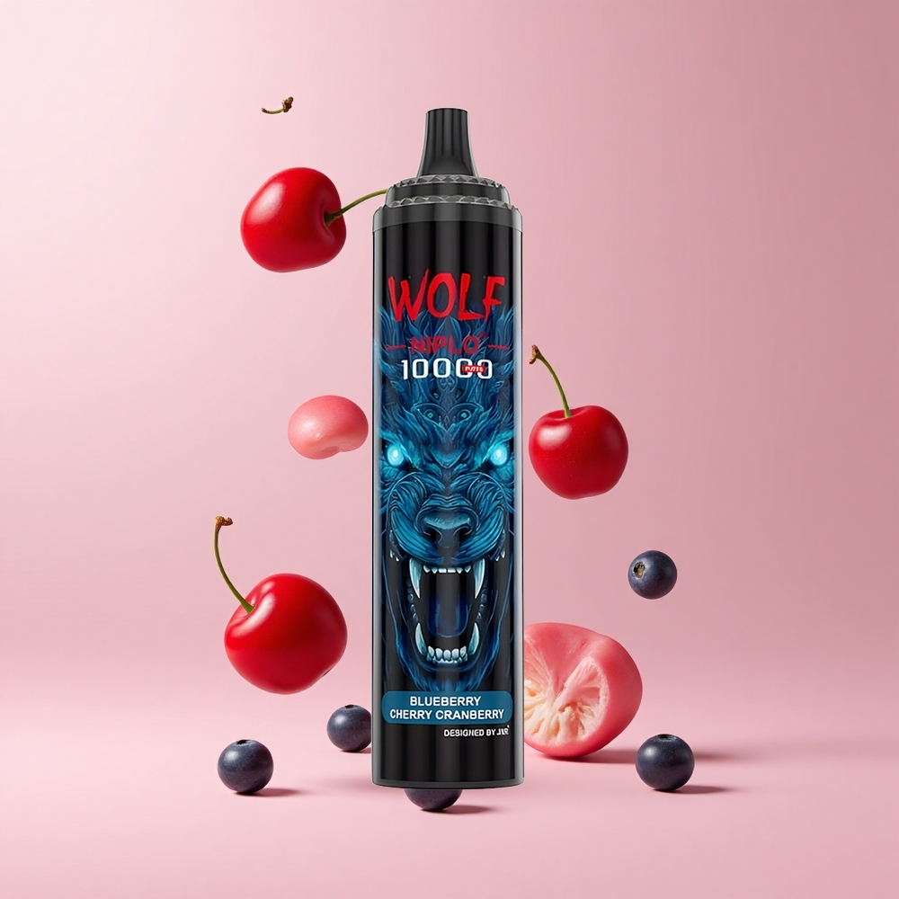 Blueberry Cherry Cranberry JNR Wolf Niplo 10000 Puffs 20ml 1.0Ohm