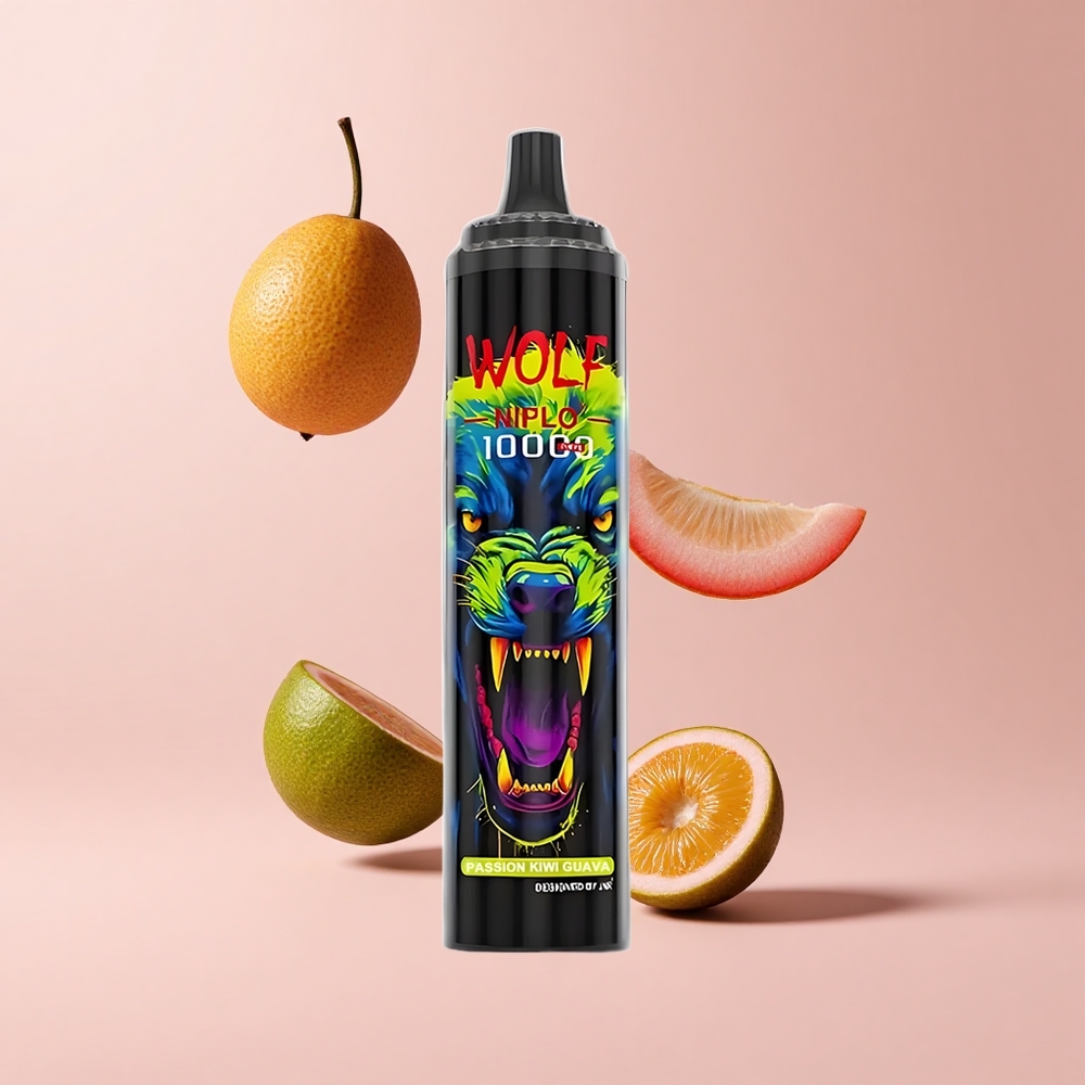 Passion Kiwi Guava JNR Wolf Niplo 10000 Puffs 20ml 650mAh Type-C