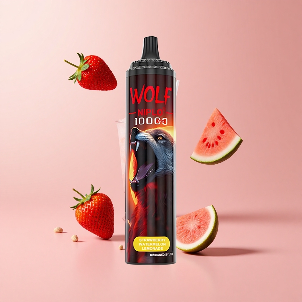 Strawberry Watermelon Lemonade JNR Wolf Niplo 10000 Puffs 20ml 1.0Ohm
