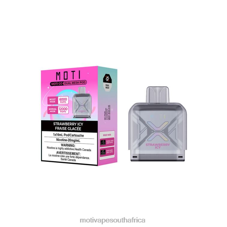 Moti Vape Pods South Africa | MOTI Go Pro Disposable Pod Strawberry Icy VHR2D95