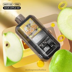 Moti Vape Amazon | MOTI Go Pro Disposable Vape (5%, 12000 Puffs) Sour Apple Ice VHR2D20